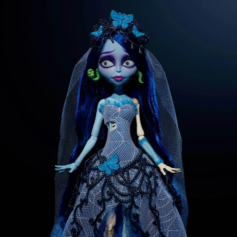 Monster High Skullector Corpse Bride Collectible Doll, Emily in Gothic Wedding Dress with Veil
