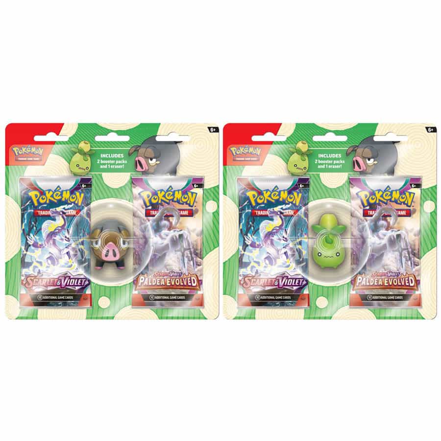 Pokemon -Set of 2- Back to School Eraser Blister 2023