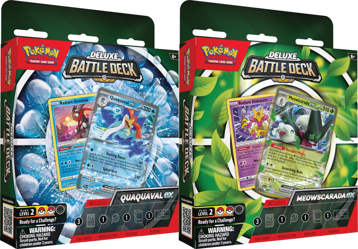 Pokemon EX Deluxe Battle Decks -Set of 2- Meowscarada/Quaquaval