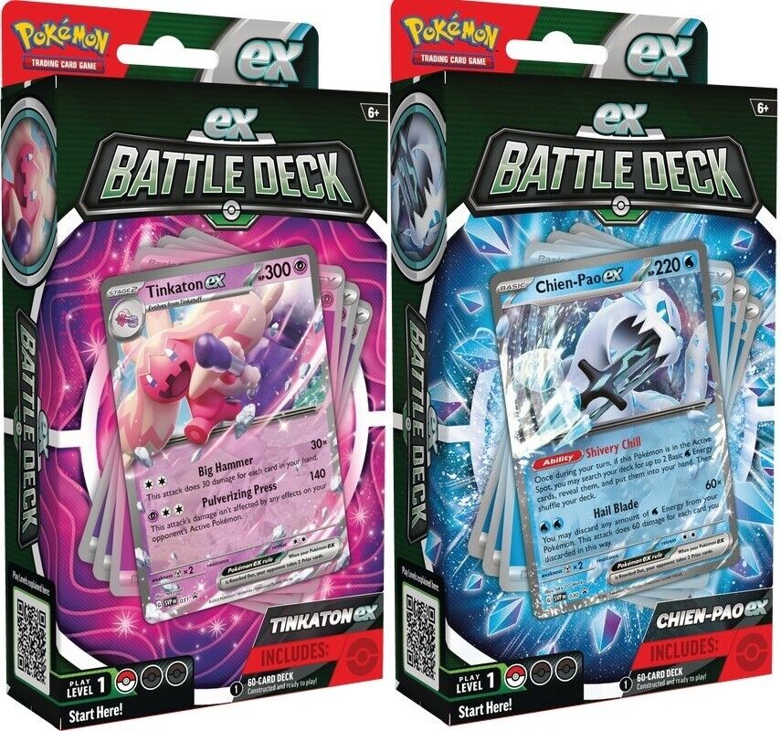 Pokemon -Set of 2- Chien-Pao/Tinkaton EX Battle Deck